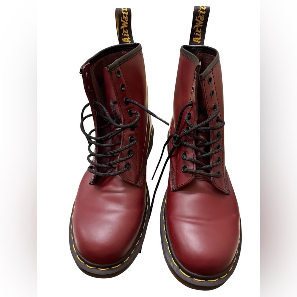 Cherry Red 🍒 Dr. Martens Burgundy Leather Boots